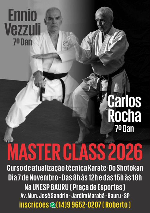MasterClass 2026 com Ennio Vezzuli e Carlos Rocha, em  Bauru, SP